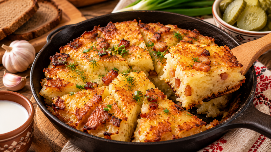 Белорусская жареная бабка: рецепт с хрустящей корочкой и шкварками